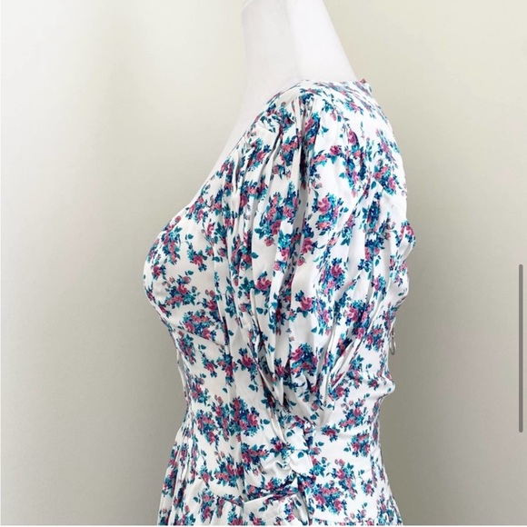 NWOT For Love and Lemons Taggart Mini Dress Puff Sleeve Open Back - Picture 6 of 14